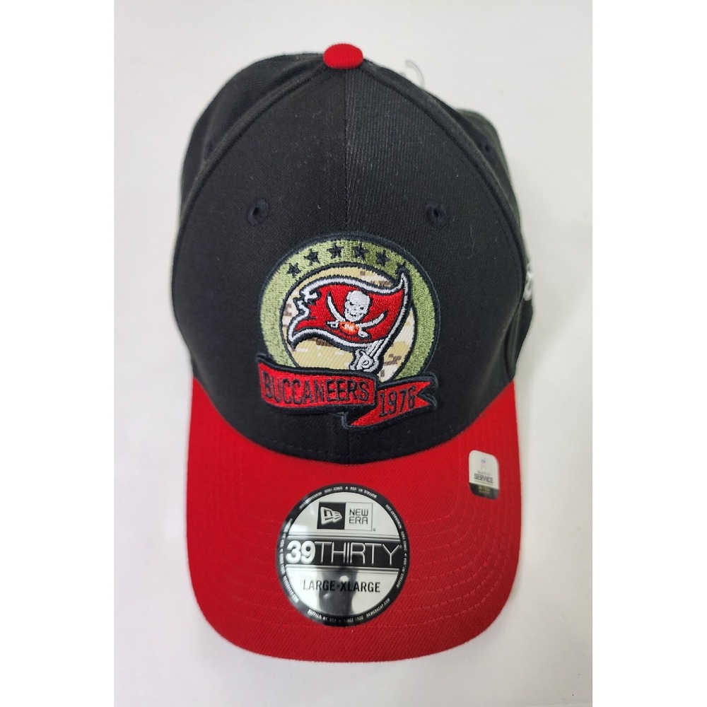 Tampa Bay Buccaneers L/XL Salute To Service‎ New Era 39THIRTY Stretch Flex Hat